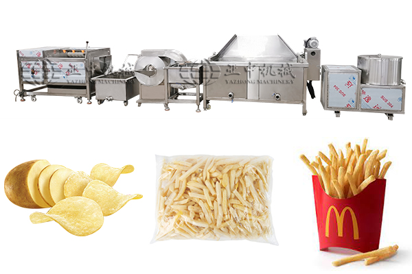 semi automatic french fries production line 