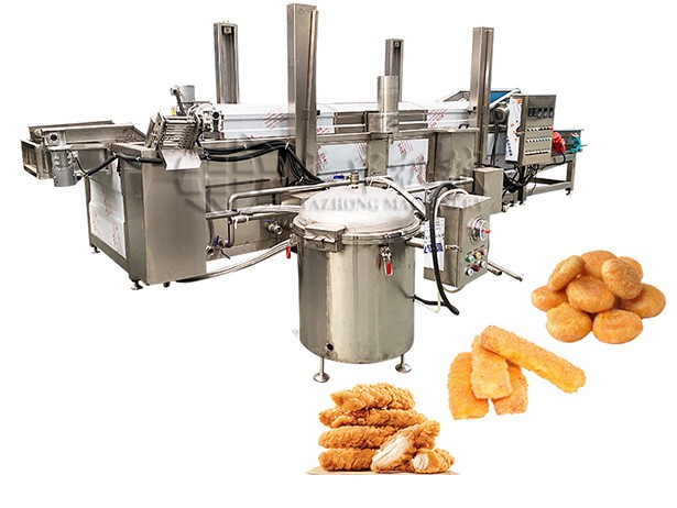Automatic Continuous Snack Frying Machine