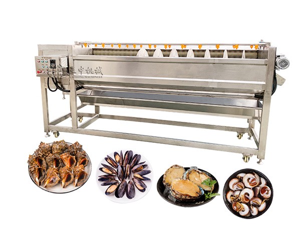 Screw vegetable and fruit cleaning and peeling machine